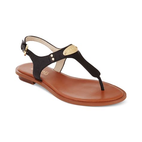 michael kors plate thong sandal black|Michael Kors sandals price.